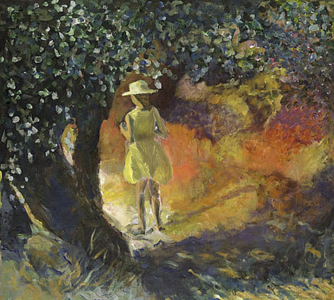 Gul klänning, painting