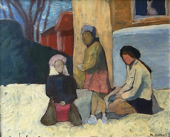 På gården, painting