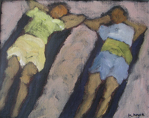 Solbadarna, painting