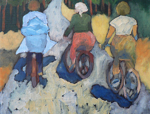 Vi cyklar ut i världen, painting